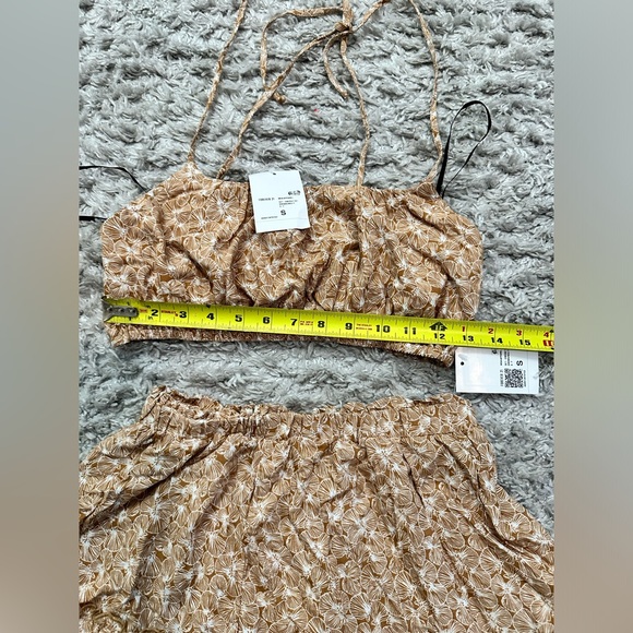 NWT-Womens size Small a Floral Tie-Strap Cami & Mini Skirt Set dress - Picture 10 of 11